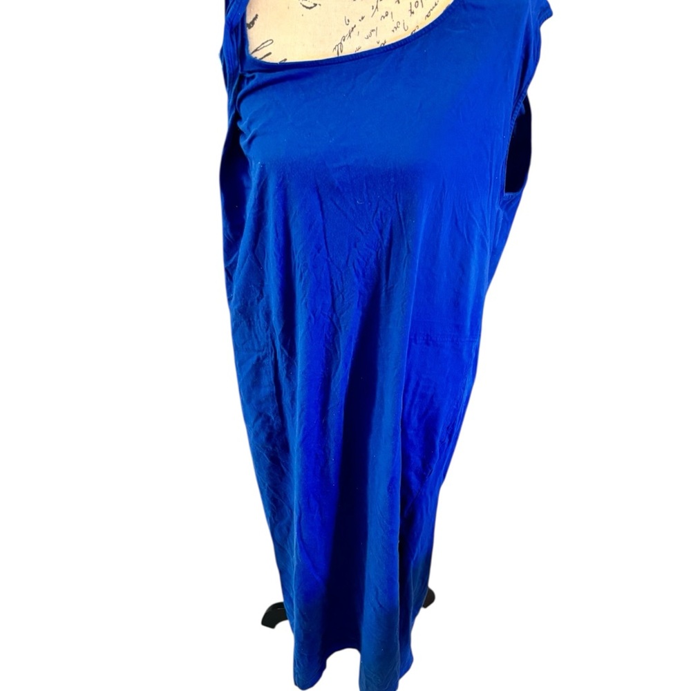 💙 Free People FP Beach Asymmetrical Sleeveless Dress – Size XL (Cobalt Blue)